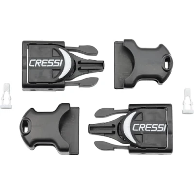 Abbildung von Cressi Flossen Ersatzteile Buckles Reaction Frog Plus Pair, Schwarz/Silber, Einheitsgröße