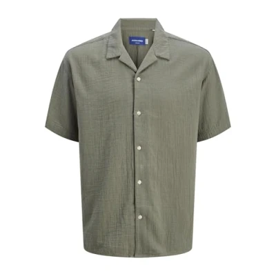 Abbildung von Jack &amp; Jones Relaxed FIT Hemd, Herren, Größe: Medium, Mulled basil