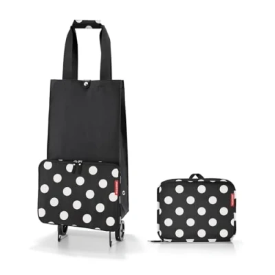 Abbildung von reisenthel foldabletrolley faltbarer, kompakter Einkaufswagen einfach zu verstauen, Couleur:dots white