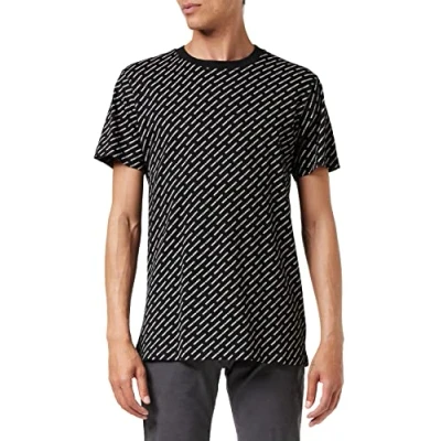 Abbildung von Urban Classics Allover LOGO TEE Tshirt print, Herren, Größe: XXL, Black
