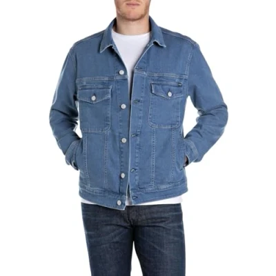 Abbildung von Replay Jacket Jeansjacke, Herren, Größe: Small, Medium blue