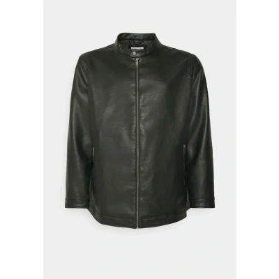 Abbildung von Jack &amp; Jones Jjerocky Clean Jacket Kunstlederjacke, Herren, Größe: 5XL, Black