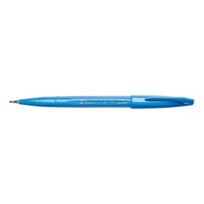 Abbildung von Pentel SES15C S Faserschreiber mit Flexibler Pinsel ähnlicher Spitze hellblau