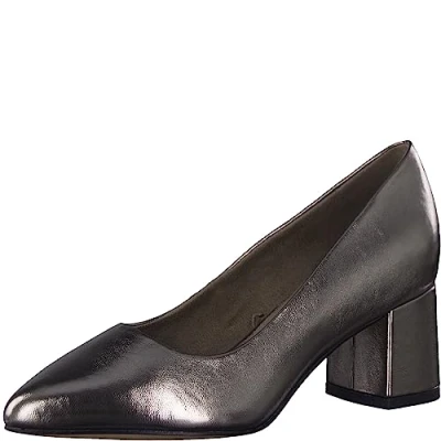 Abbildung von Jana Damen Pumps Elegant Spitz Weite H Mehrweite, Silber (Pewter), 39 EU