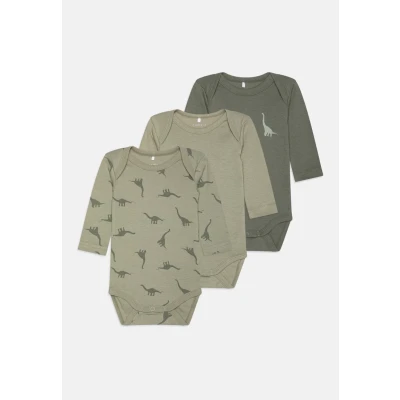 Abbildung von Name it Nbmbody green DINO 3 PACK Body für Kinder, Größe: 80, Agave