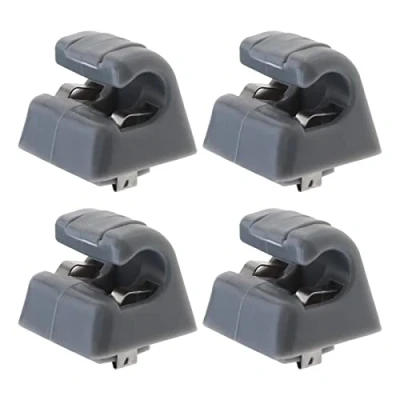Abbildung von YINETTECH 4 x Auto Sonnenblende Haken Clips, kompatibel mit W123 W124 W126 W140 W201 W463 A1268100012 126 810 00 12 8412 Visierzubehör, Kunststoff, Grau