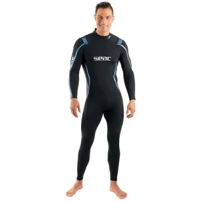 Abbildung von SEAC Feel Man 3 mm, Ultra elastischer, einteiliger mm Neoprenanzug mit Reißverschluss für Unterwasser Speerfischen, Schnorcheln und Freitauchen