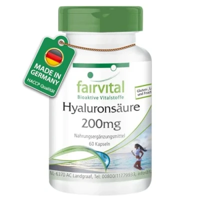 Abbildung von Fairvital Hyaluronsäure Kapseln 200mg 60 HOCHDOSIERT VEGAN
