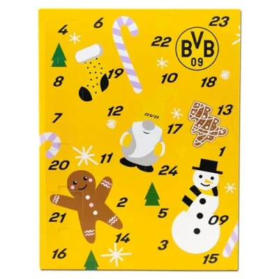 Abbildung von Borussia Dortmund Unisex Erwachsene BVB Socken Adventskalender 2024, Mehrfarbig, 39 44