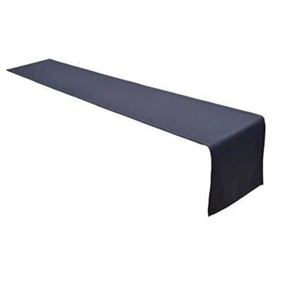 Abbildung von Lemos Home Hochwertiger Tischläufer Tischwäsche aus 100% Baumwolle Kollektion Konzept, Farbe &amp; Größe wählbar (Tischläufer 40x200cm, Anthrazit)