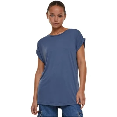 Abbildung von Urban Classics Extended Shoulder Tshirt basic, Damen, Größe: 3XL, Vintageblue