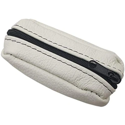 Abbildung von Kleine Echt Leder Schlüsseltasche 1 Fach Made in EU (Weiß)