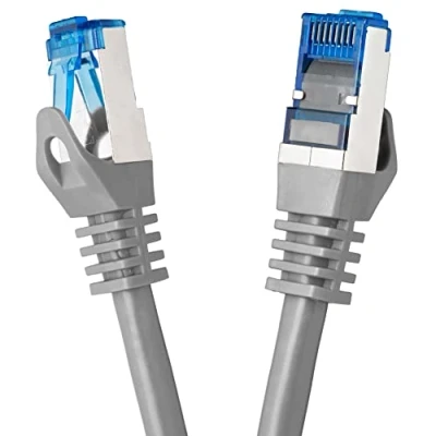 Abbildung von BIGtec 2m CAT.7 Patchkabel Netzwerkkabel Gigabit Patch DSL LAN Ethernet Kabel grau Kupferkabel doppelt geschirmt (RJ45 Stecker Cat 7 S/FTP PIMF)