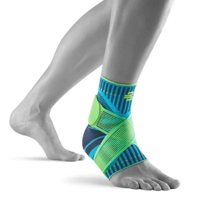 Abbildung von Bauerfeind Sprunggelenkbandage „Ankle Support“ Unisex, 1 Sprunggelenk Bandage für Sport wie Fußball, Fitness oder Laufen, Kein Umknicken durch Knöchelbandage, Blau, XL