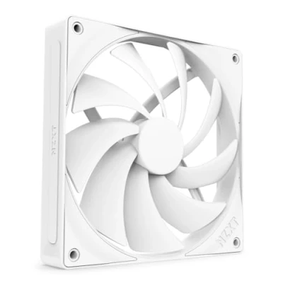 Abbildung von NZXT F140Q 140 mm Quiet Airflow PC Gehäuselüfter Ansaug oder Abluftbetrieb Abgeschrägter Rahmen für einen konzentrierten Luftstrom Hydrodynamische Gleitlager Leise PWM Steuerung Weiß