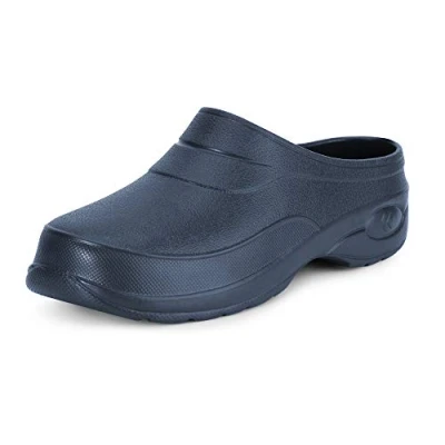 Abbildung von Ladeheid Damen und Herren leichte Eva Clogs Gartenclogs Gartenschuhe KL037 (Dunkelblau, 46 EU)
