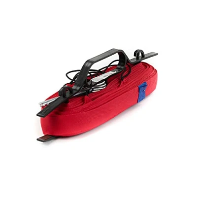 Abbildung von RomiSport Linien für Badminton Spielfeldmarkierung Courtline max. 6.15 x 13.4 m zum Breite 4cm Markierung Gelb Rasen Sand Ankerhaken (Rot)