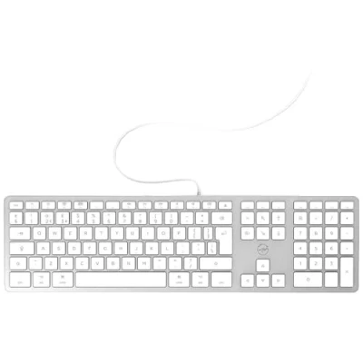 Abbildung von Mobility Lab ML311838 Wired Tastatur mit dem englischen QWERTY Tastaturlayout für MAC weiß/Silber