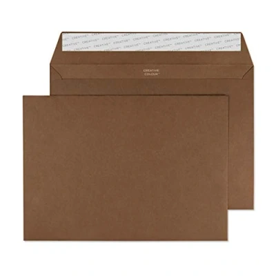 Abbildung von Blake Colour 45323 Farbige Briefumschläge Haftklebung Milch Schokolade C5 162 x 229 mm 120g/m² 25 Stück
