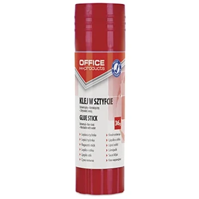 Abbildung von OFFICER PRODUCTS Original Klebestift 36 g Weiss/Kinderfreundlicher Kleber für Kunst und Bastelarbeiten/PVA/ohne Lösungsmittel Wasserlöslich/für Schule Bürobedarf, 36g