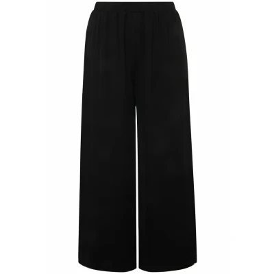Abbildung von Ulla Popken Doppellagig Weites BEIN Elastikbund Stoffhose, Damen, Größe: 54/56, Noir