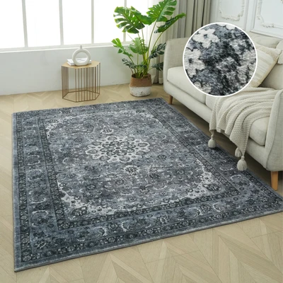 Abbildung von OTTO home Teppich "Omar, Druckteppich, orientalisches Design, mehrfarbig, bedruckt" rechteckig 13 mm Höhe Orient-Optik, Vintage weich, Wohnzimmer, Schlafzimmer