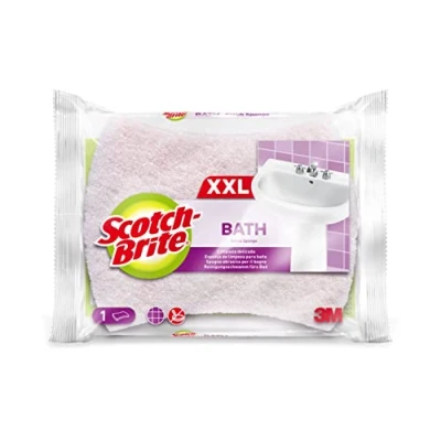 Abbildung von Scotch Brite Bath XXL Reinigungsschwamm für das Bad, 1 Stück pro Packung zur Reinigung empfindlicher Oberflächen im Badezimmer