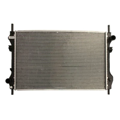 Abbildung von NRF 509696 Kühler, Motorkühlung Aluminium 620 396 24 mit Anbauteilen Kühlrippen gelötet