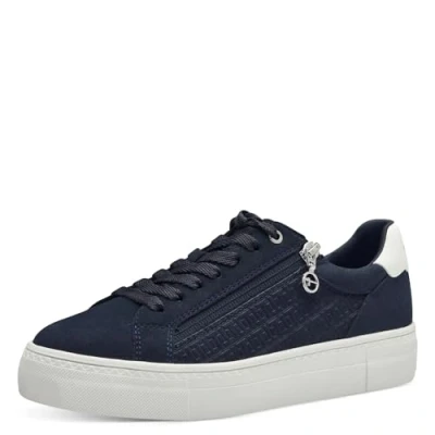 Abbildung von Tamaris Damen Low Top Sneaker, Frauen Halbschuhe,Wechselfußbett,Comfort Lining,Turnschuhe,Laufschuhe,Freizeit,sportlich,Navy,38 EU