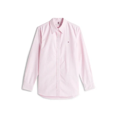 Abbildung von Tommy Hilfiger Oxford Relaxed FIT Shirt Hemdbluse, Damen, Größe: 40, Classic ithaca/pink