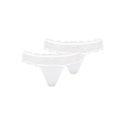 Abbildung von Lascana 2 PACK String, Damen, Größe: 32/34, Weiß