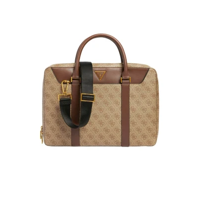 Abbildung von Guess Vezzola DOC CASE Unisex Aktentasche, Größe: One Size, Beige
