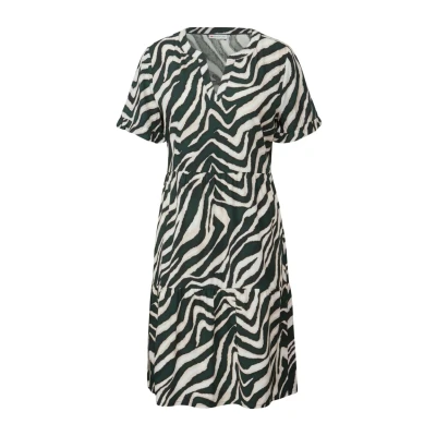 Abbildung von STREET ONE Damen A144563 Gemustertes Tunika Kleid, Pine Grove Green, 34