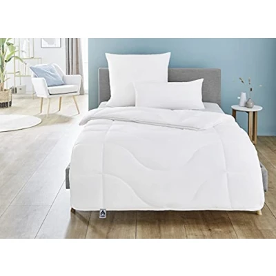 Abbildung von Irisette Micro Thermo 4 Jahreszeitendecke, Steppbett mit Bezug aus softer Microfaser für alle Jahreszeiten, 135 x 200 cm, Öko Tex zertifiziert, produziert nach deutschem Qualitätsstandard