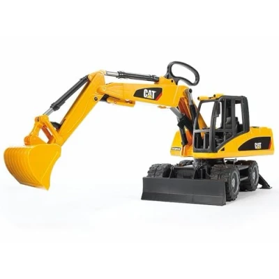 Abbildung von bruder 02445 Cat Mobilbagger 1:16 Baustelle Baufahrzeug Löffelbagger Arbeiter bworld Baumaschine Spielzeug