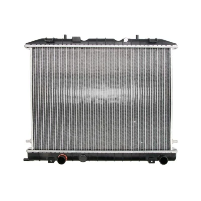 Abbildung von NRF 509532 Kühler, Motorkühlung Aluminium 584 423 34 mit Anbauteilen Kühlrippen gelötet