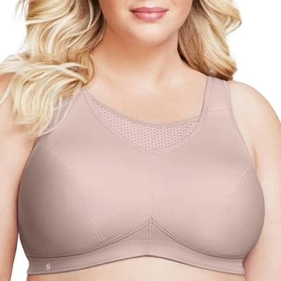 Abbildung von Glamorise Damen Hochleistungs Bustier Sport BH, Roségold,85D
