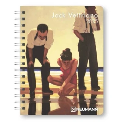 Abbildung von N NEUMANNVERLAGE Jack Vettriano 2025 Diary, 16,5x21,6cm, Taschenkalender mit zwölf Bildseiten und Notizseiten, herausnehmbaren Planer, Jahres ... internationales Kalendarium: Diary