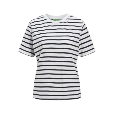 Abbildung von JJXX Damen JXANNA SS Regular Every Stripe Tee JRS T Shirt, Bright White/Stripes:Black, M