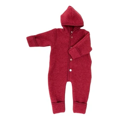 Abbildung von Engel Overall mit Kapuze, 100% Schurwolle Fleece, Natur, Gr. 50/56 86/92, 4 Farben (Jaspis,