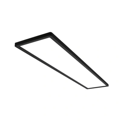 Abbildung von BRILONER LED Deckenlampe 98cm mit indirektem Licht, flach, neutralweißes Lampe, Deckenleuchte, Wohnzimmerlampe, Panel, Küchenlampe, Deckenbeleuchtung, 98x20x3 cm, Schwarz