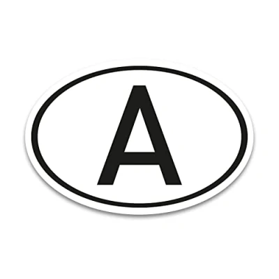Abbildung von A Magnet Länderkennzeichen Österreich Schwarz &amp; Weiß 17,5 x 11,5 cm DIN genormt PKW LKW Wohnmobil Auto verpflichtend außerhalb der EU kfz_723