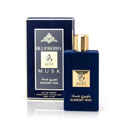 Abbildung von Ayat Perfumes BLEUBERRY MUSK 100 ml Eau de Parfum für Damen Duft Arabian Oriental Dubai hergestellt und entworfen in den Vereinigten Arabischen Emiraten (Blurberry Moschus)