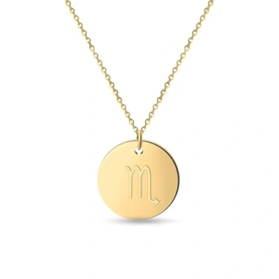 Abbildung von GD GOOD.designs Sternzeichen Kette Skorpion Gold 18 Karat Wasserfest I Vergoldete Halskette mit Horoskop Anhänger Zodiac Necklace aus Edelstahl für Damen