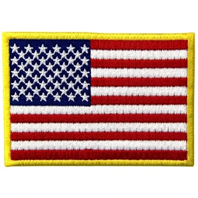 Abbildung von Amerikanische Flagge USA Vereinigte Staaten von Amerika Staatswappen Bestickter Aufnäher zum Aufbügeln/Annähen