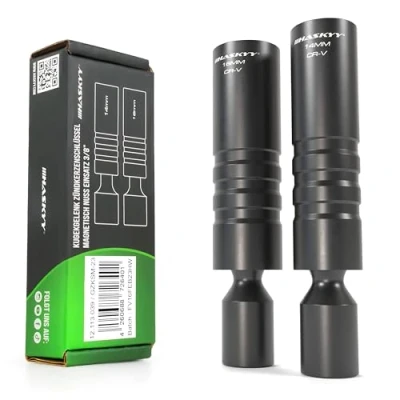 Abbildung von HASKYY Magnet Zündkerzenschlüssel Glühkerze Gelenk Kerzenschlüssel Satz Zwölfkant SW 14 16 mm 3/8&quot; Steckschlüssel