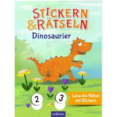 Abbildung von Stickern &amp; Rätseln ab 3: Dinosaurier: Löse die Rätsel mit Tolle Kombination aus Kleben und Knobeln für Kinder 3 Jahren