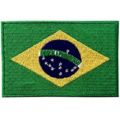 Abbildung von Brasilien Flagge National Bestickter Aufnäher zum Aufbügeln/Annähen