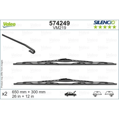 Abbildung von Scheibenwischer Valeo 574249 vorne Bügelwischblatt NISSAN: Note II Hatchback