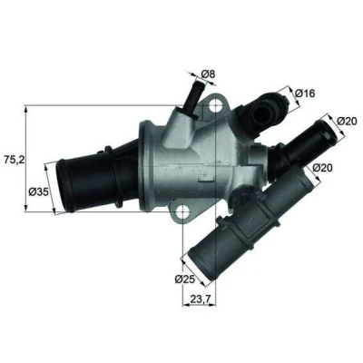 Abbildung von MAHLE ORIGINAL TI 165 88 Kühlwasserthermostat FIAT: Doblo I Cargo, Estate, Punto II Hatchback